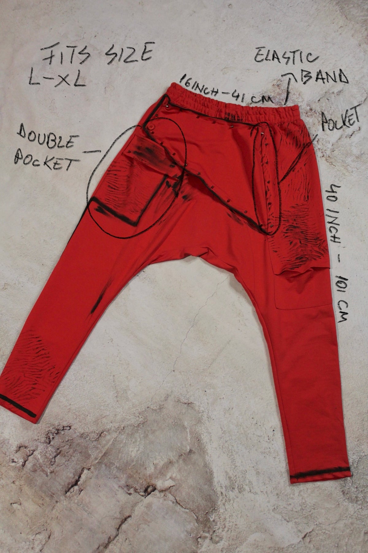 Red Avant-Garde Pants