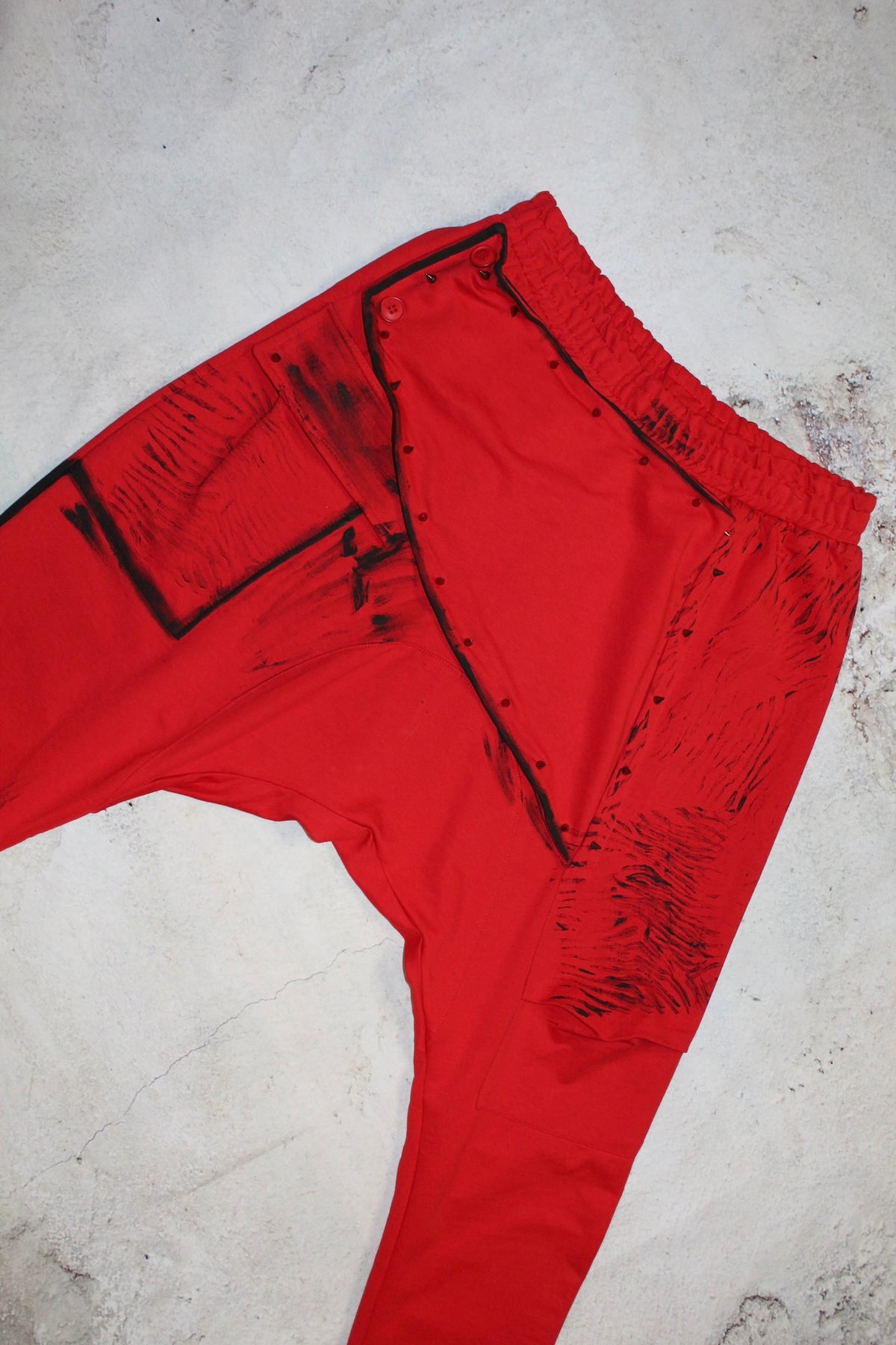 Red Avant-Garde Pants