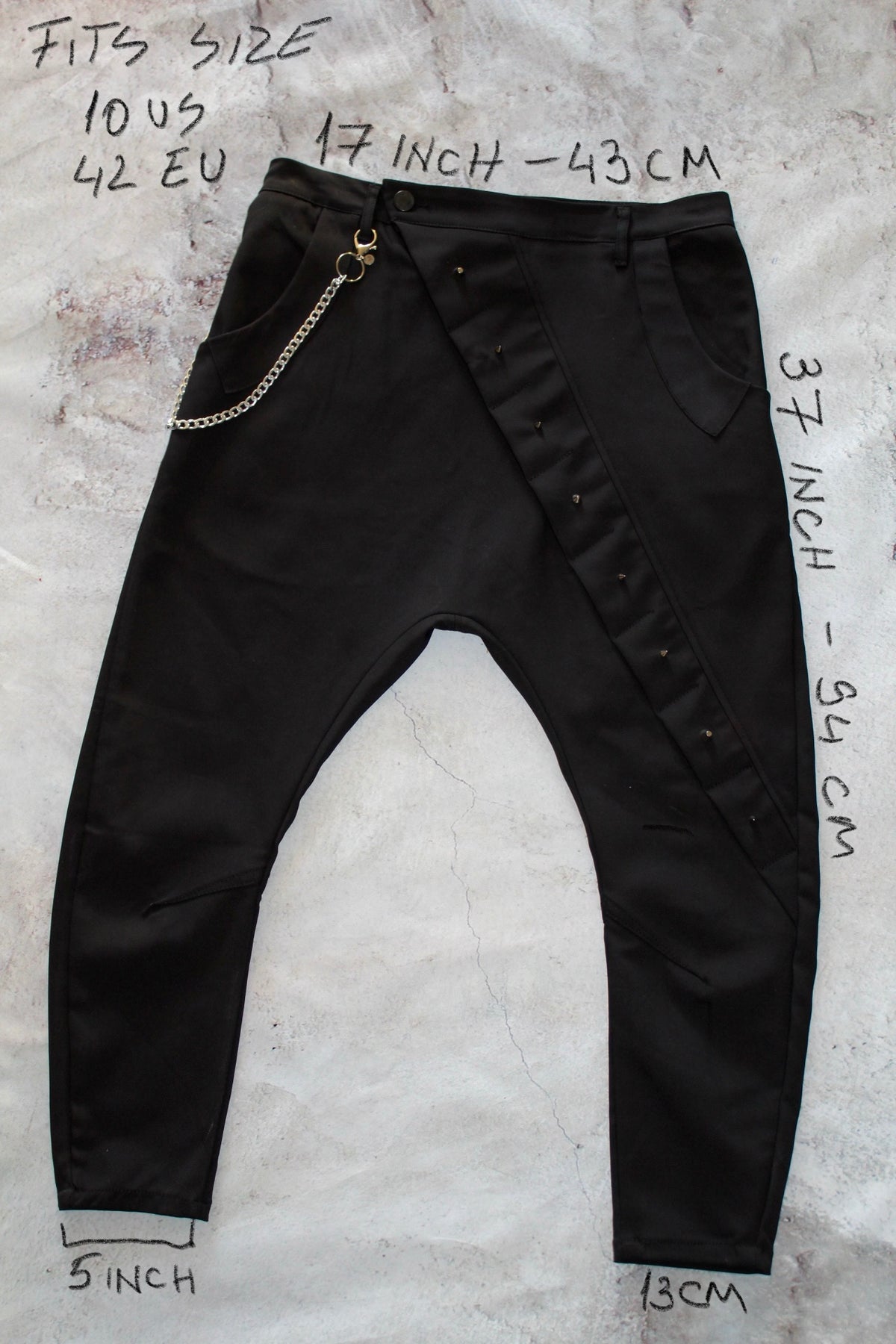 Asymmetrical Spikes Pants