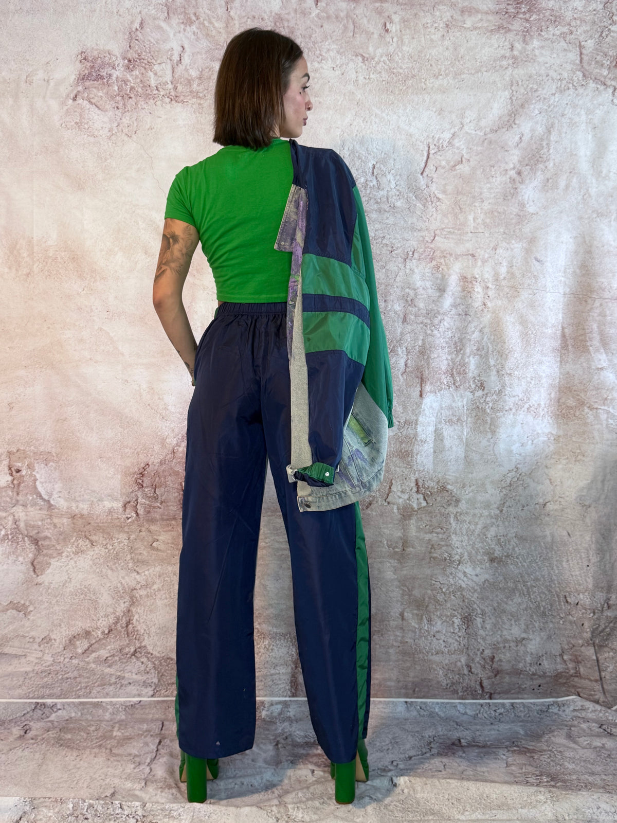 “Take the risk” Denim tracksuit